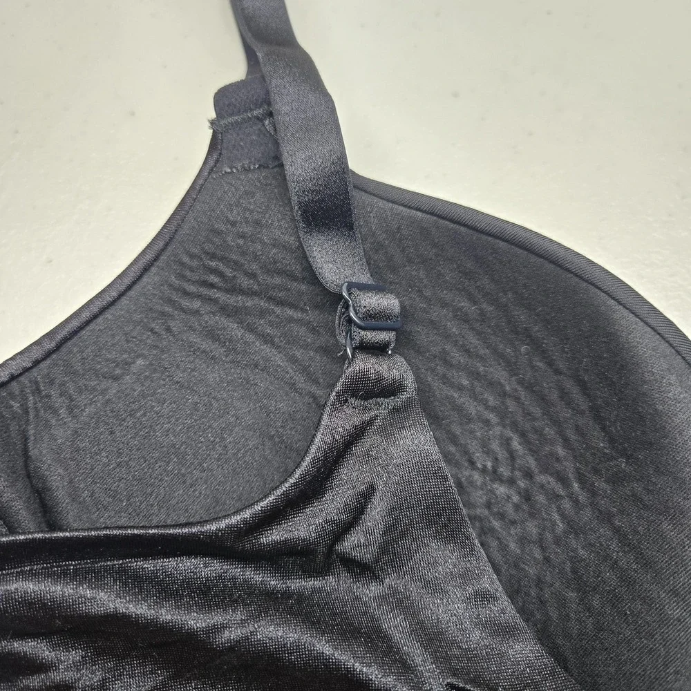 Maidenform Women Bra‎ 38C Black T Shirt Underwired Strap Adjustable
